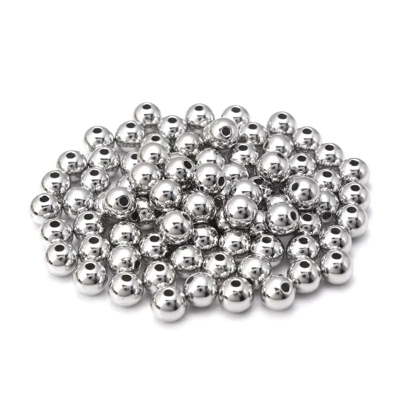 50-500Pcs/Lot 3-12Mm CCB Ball Beads Gold Color round Loose Spacer Bead for Making DIY Bracelet Necklace Jewelry Accessories