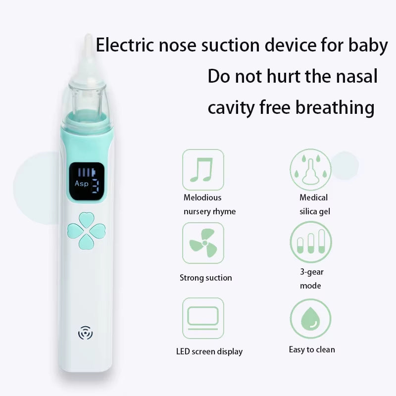 3-In-1 Electric Nasal Aspirator Nasal Washer Electric Newborn Baby and Children'S Nasal Mucus Cleaning Tool Silent Utensils Sets