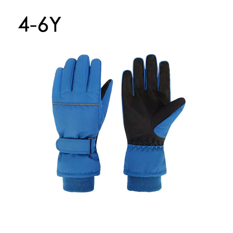 2025 Children Ski Gloves Keep Finger Warm Waterproof Thicken Mittens Winter Snowboard Snow Kids Gloves for Boys Girl Accessories