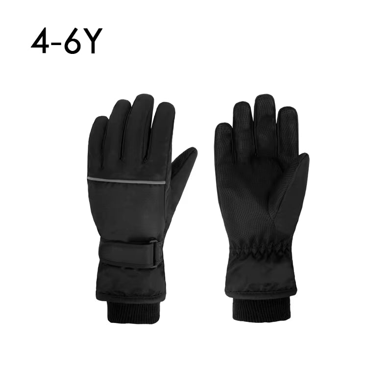 2025 Children Ski Gloves Keep Finger Warm Waterproof Thicken Mittens Winter Snowboard Snow Kids Gloves for Boys Girl Accessories