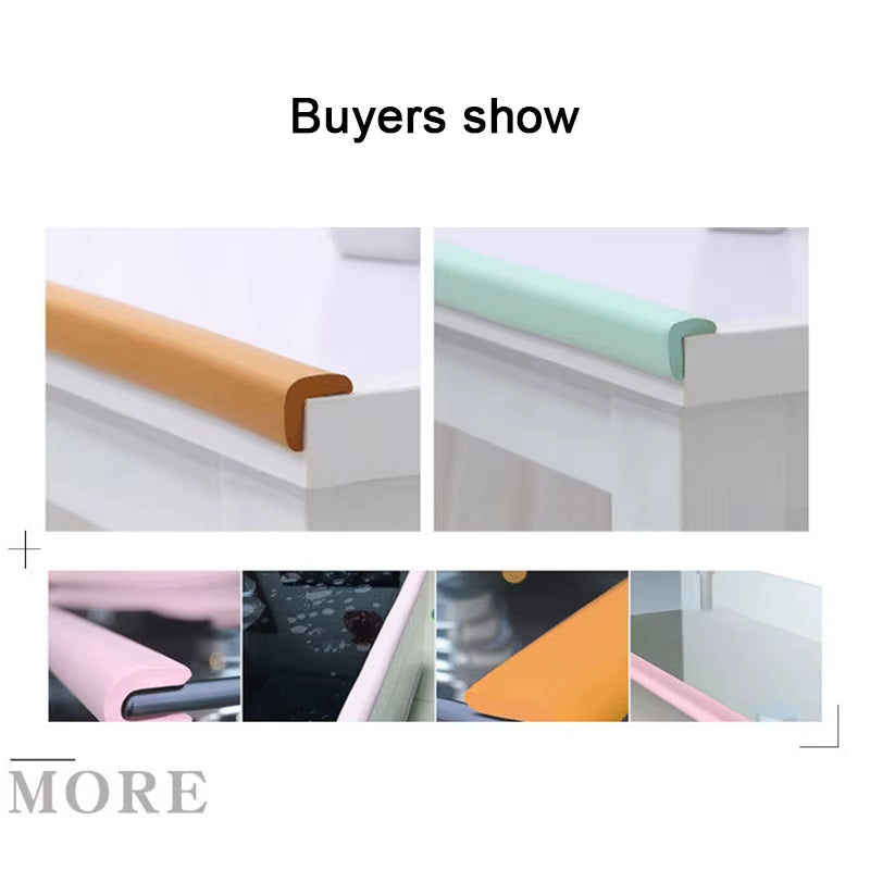 2M Soft Baby Safety Desk Table Edge Guard Strip Security L-Shaped Kids Protection Bumper Edge Angle Home Anti-Collision Strip