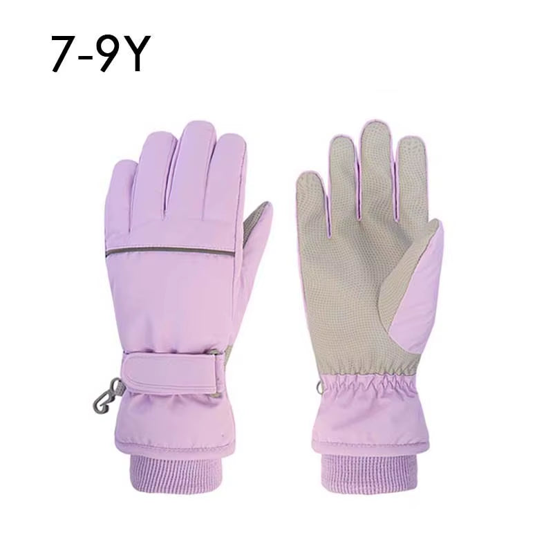 2025 Children Ski Gloves Keep Finger Warm Waterproof Thicken Mittens Winter Snowboard Snow Kids Gloves for Boys Girl Accessories