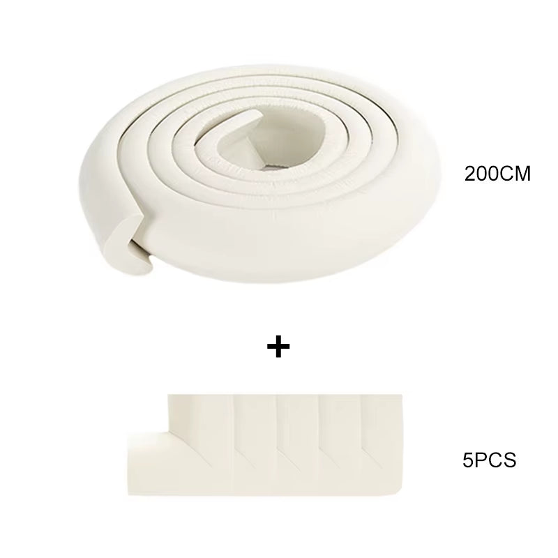 2M Soft Baby Safety Desk Table Edge Guard Strip Security L-Shaped Kids Protection Bumper Edge Angle Home Anti-Collision Strip