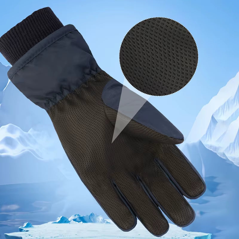 2025 Children Ski Gloves Keep Finger Warm Waterproof Thicken Mittens Winter Snowboard Snow Kids Gloves for Boys Girl Accessories