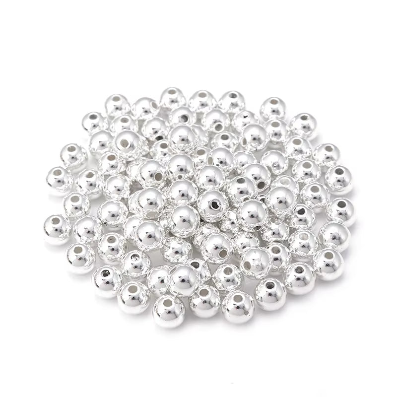 50-500Pcs/Lot 3-12Mm CCB Ball Beads Gold Color round Loose Spacer Bead for Making DIY Bracelet Necklace Jewelry Accessories