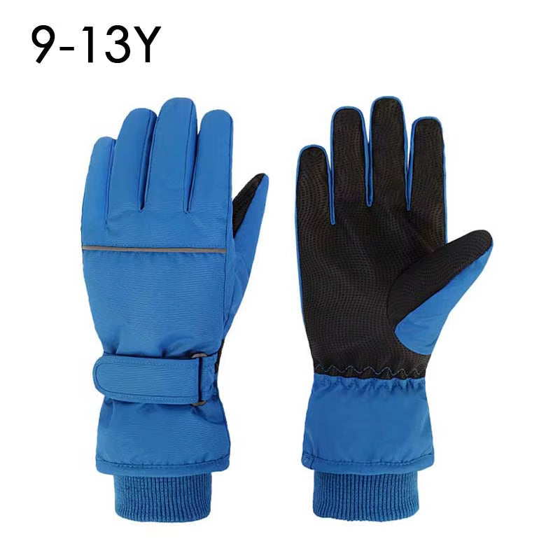 2025 Children Ski Gloves Keep Finger Warm Waterproof Thicken Mittens Winter Snowboard Snow Kids Gloves for Boys Girl Accessories