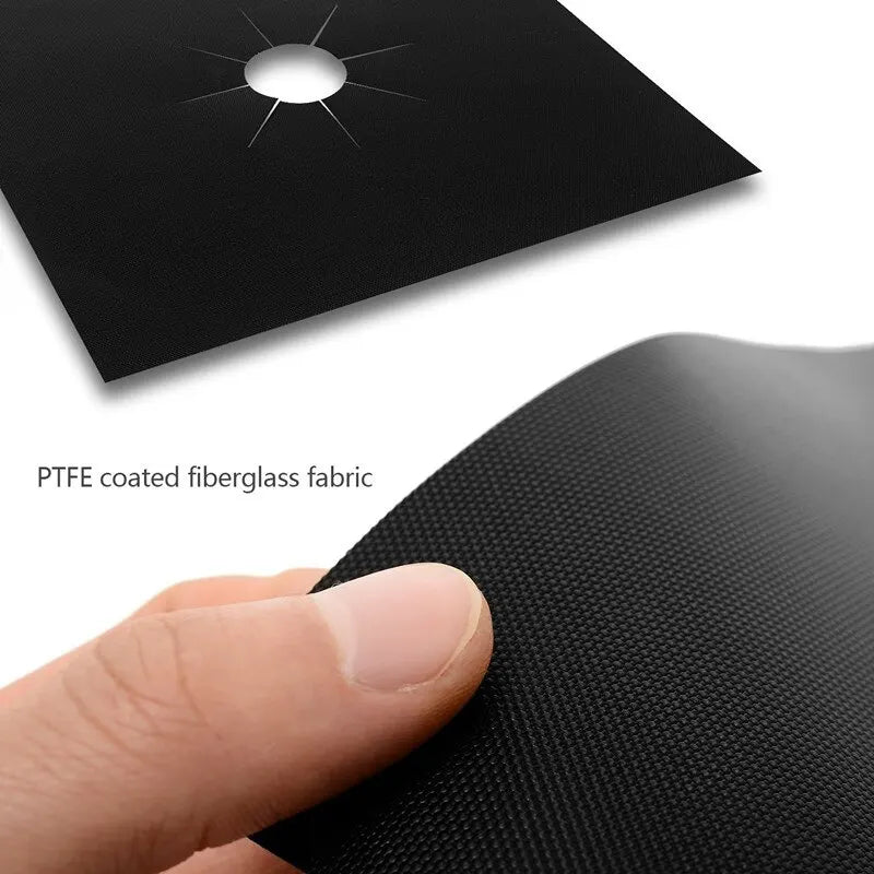 4 Piece Gas Stove Protector Cooker Lid Liner Cleaning Pad for Kitchen Cookware Accessories Pieces Reusable Boiler Hood Protectiv