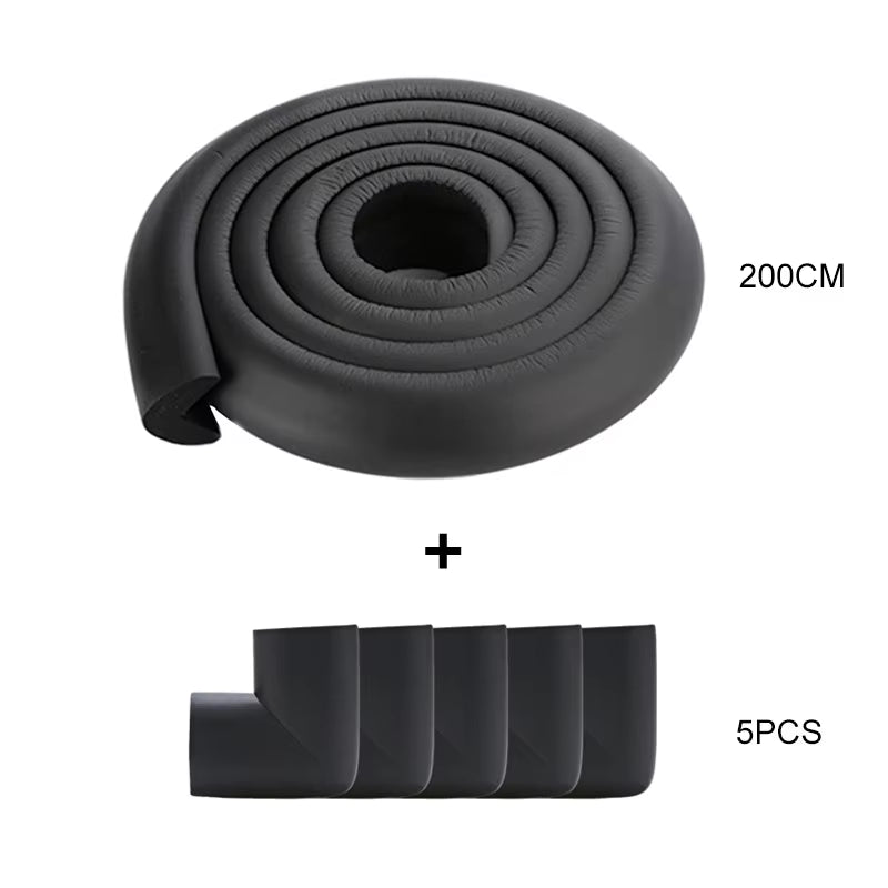 2M Soft Baby Safety Desk Table Edge Guard Strip Security L-Shaped Kids Protection Bumper Edge Angle Home Anti-Collision Strip