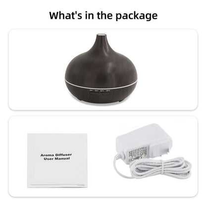 550Ml Wood Grain Essential Oil & Air , Ultrasonic Aroma with 7 Color LED Lights for Stress Relief,Better Sleep & Spa Relaxation, Air Purifier (Includes 6 Premium Oils & Remote) Fragrance Aroma Fragrance Home Humidifiers Diffuser Addict Timer