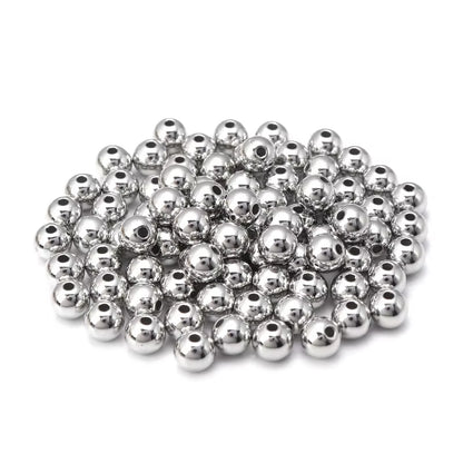 50-500Pcs/Lot 3-12Mm CCB Ball Beads Gold Color round Loose Spacer Bead for Making DIY Bracelet Necklace Jewelry Accessories