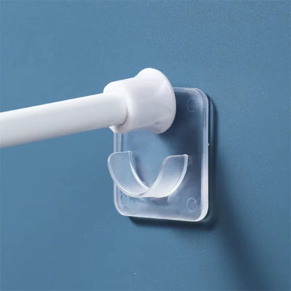 2/6/8Pcs Punch-Free Household Telescopic Pole Support Sticker Nail-Free Adjustable Rod Holder Crossbar Wall Hooks Fixing Bracket